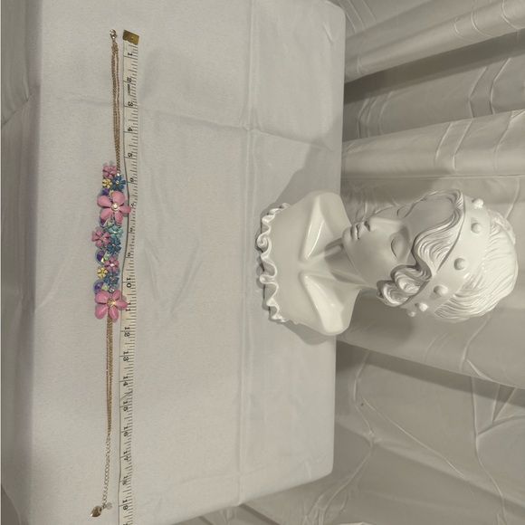 Betsy Johnson Floral Crystal Statement Necklace - Picture 3 of 3